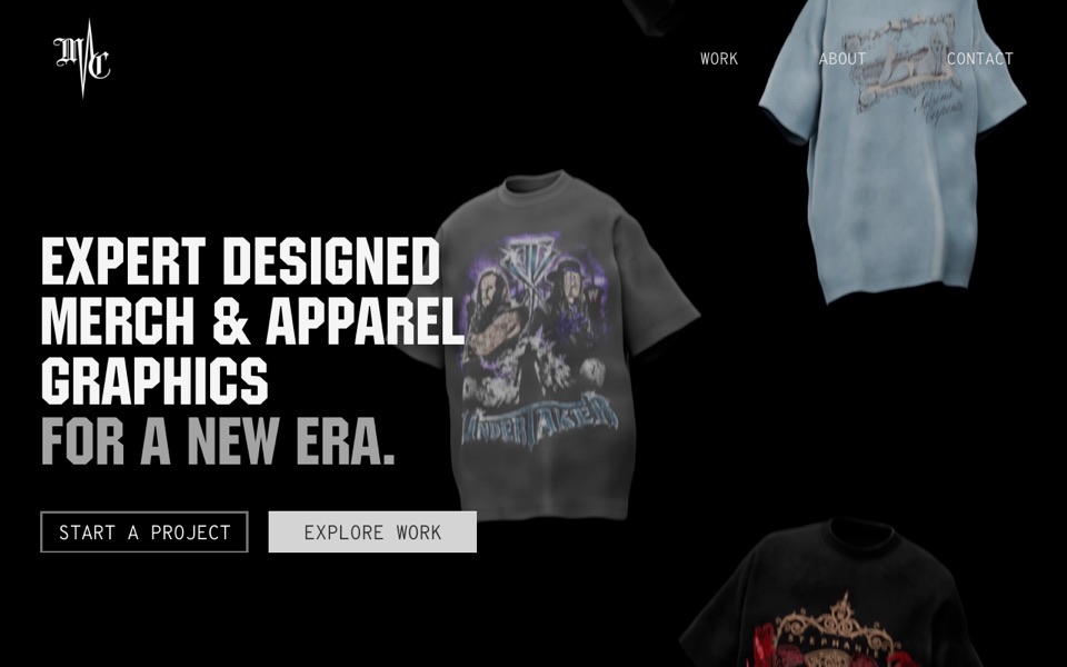 Matthew Crestani creative portfolio homepage